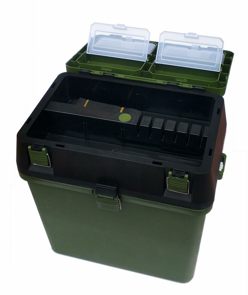 Fishing Tackle Boxes Plastic Box, Plastic Storage Organizer Box with Removable Dividers Tackle Trays