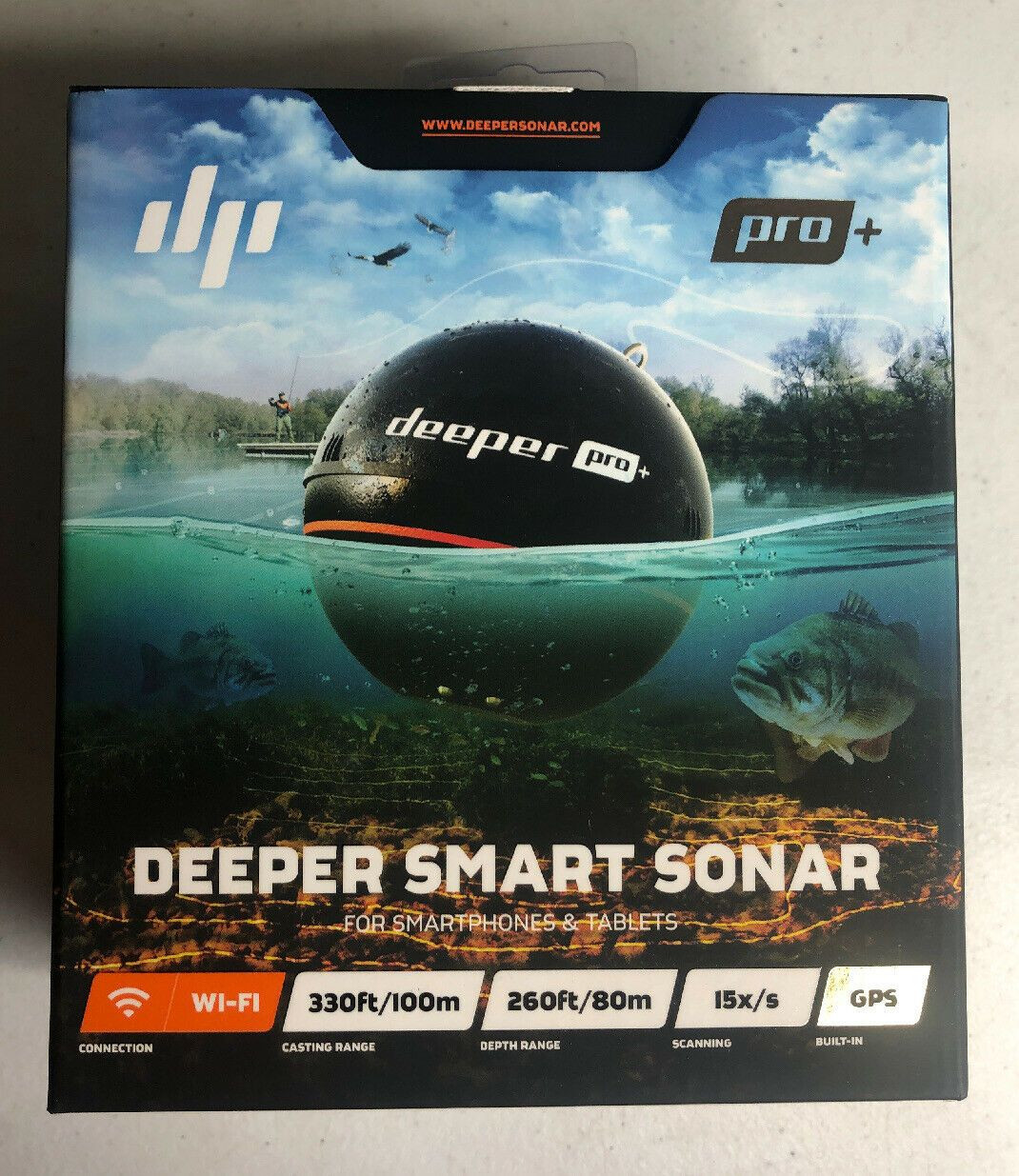 Deeper Pro Plus Fish Finder Smart Sonar Portable Wireless