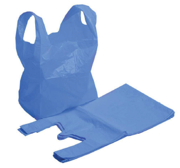 Blue Vest Carrier Bags