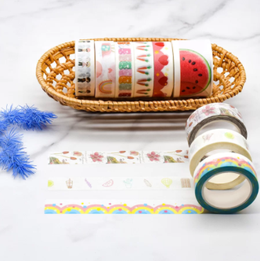 Brand 15mm Japanese Plain Floral Washi Tape Custom Logo