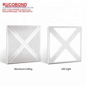 factory price Building Material Decorative Aluminum Clip-in Square Ceiling Tile