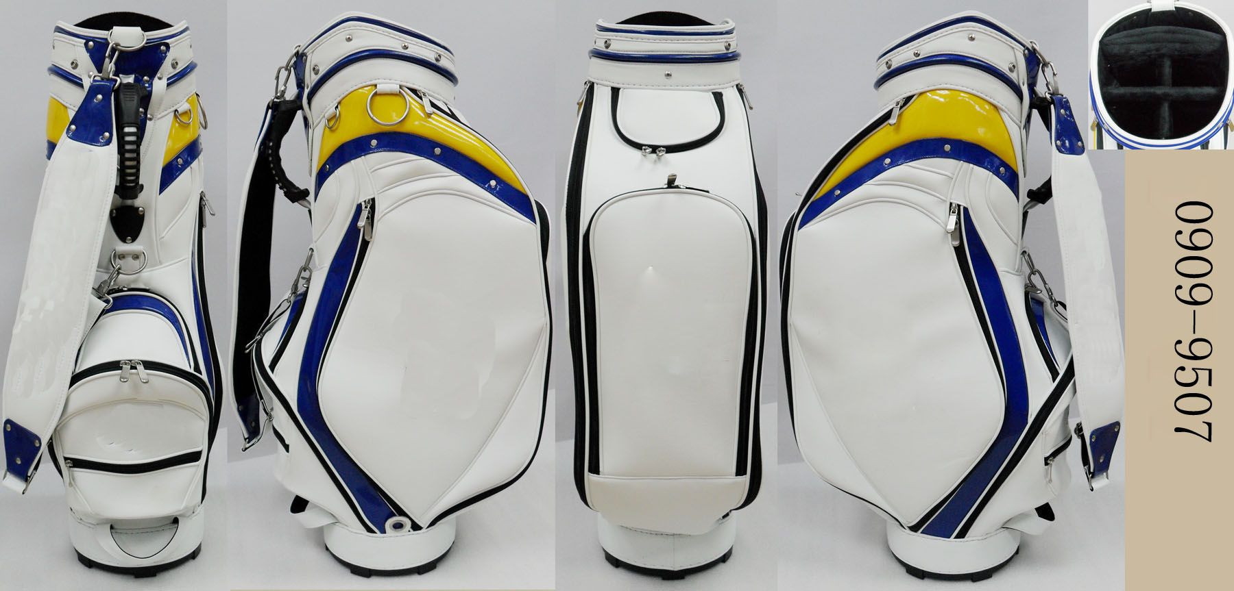 custom leather golf staff bag