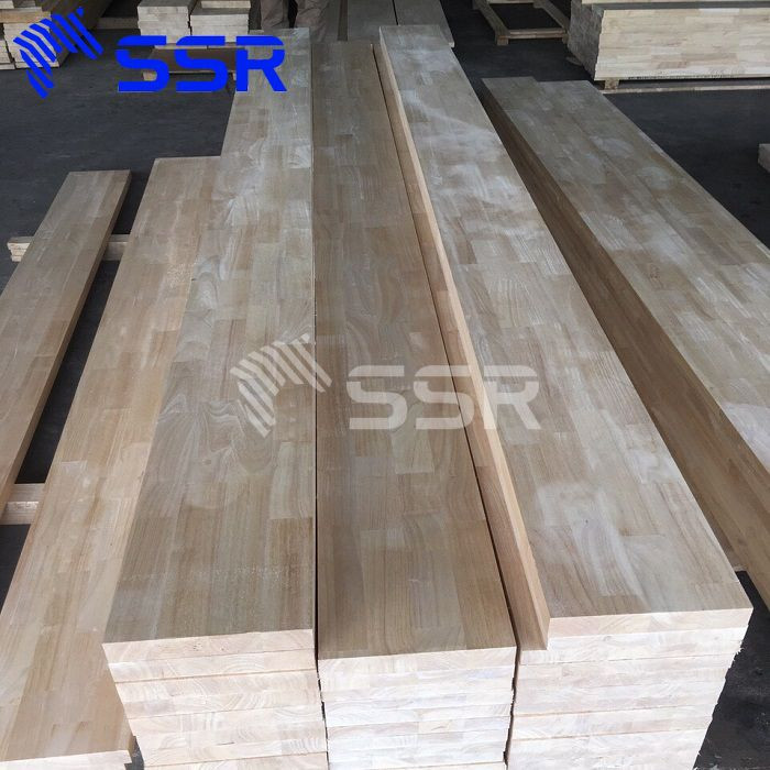 Rubberwood stair tread- Hevea wood stair -  Stair step made of rubber wood