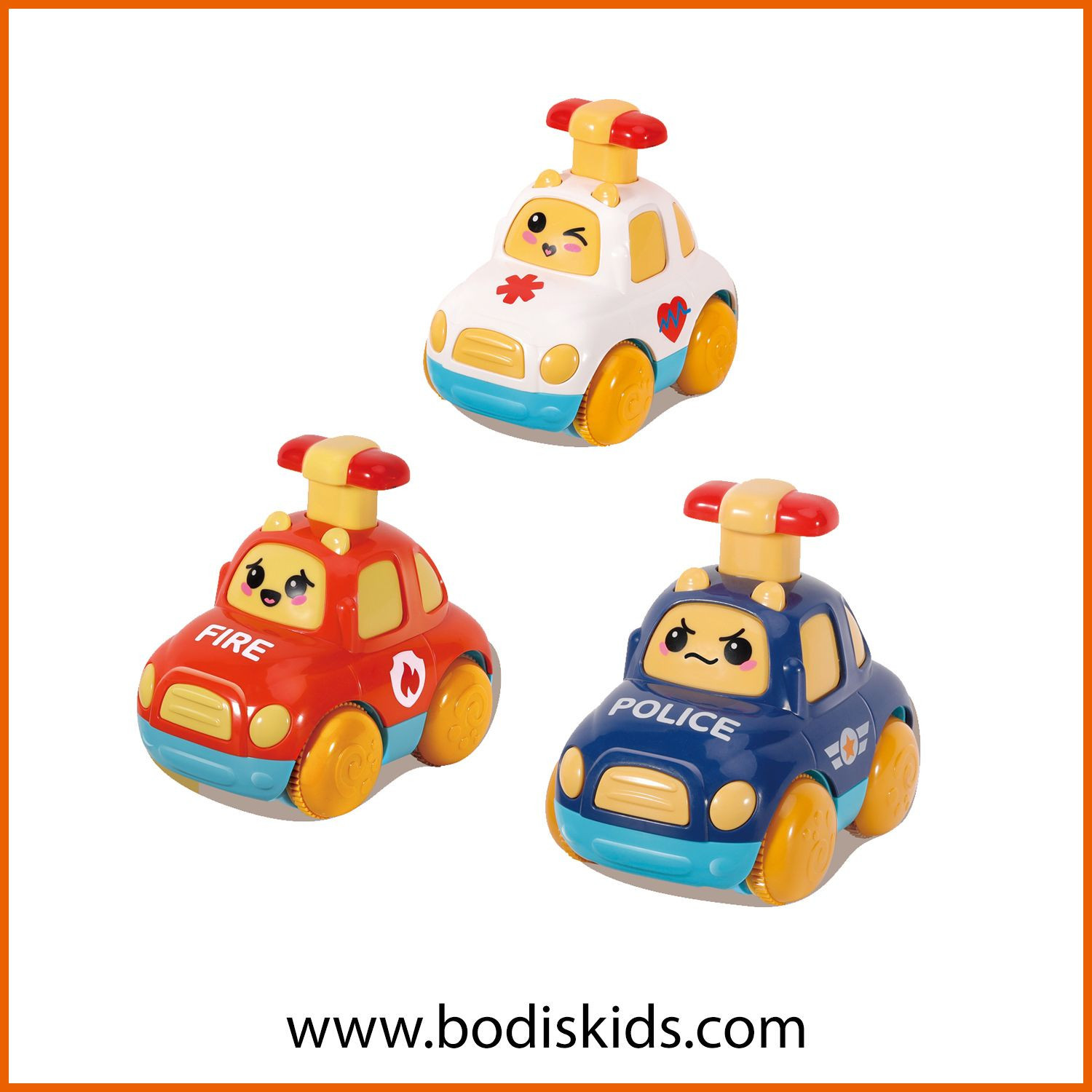 Baby Educational Pressure Cartoon Wind Up Cars