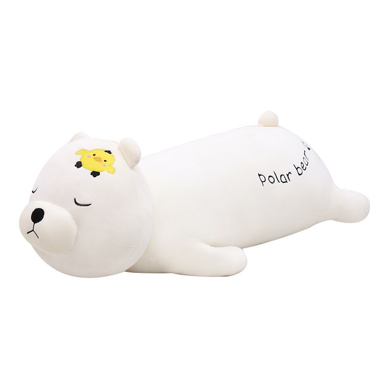 Best Selling white soft long polar bear plush pillow toys for sale