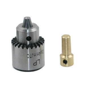 Micro Motor Drill Chucks Clamping 0.3-4mm Taper Mounted Drill Chuck With Chuck Key 3.17mm Brass Mini Electric Motor Shaft