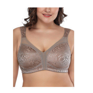 Sewel Big Breasted  Women Ladies  Full Figure Comfortable  Wire Free Minimizer Support Bra