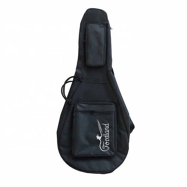 Custom thicken waterproof musical instrument two-way zip guitar bag
