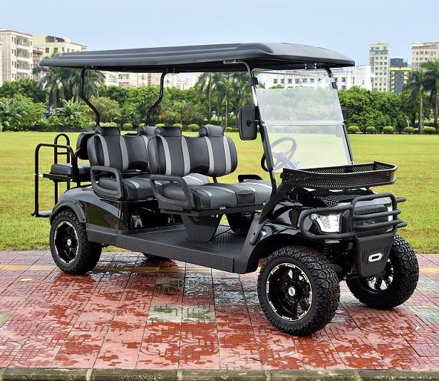Seaters 4 Golf Cart AHLT 4+2 Seaters 4 Wheel Drive Electric Golf Cart / 6 Seats Golf Cart / Electric Golf Cart