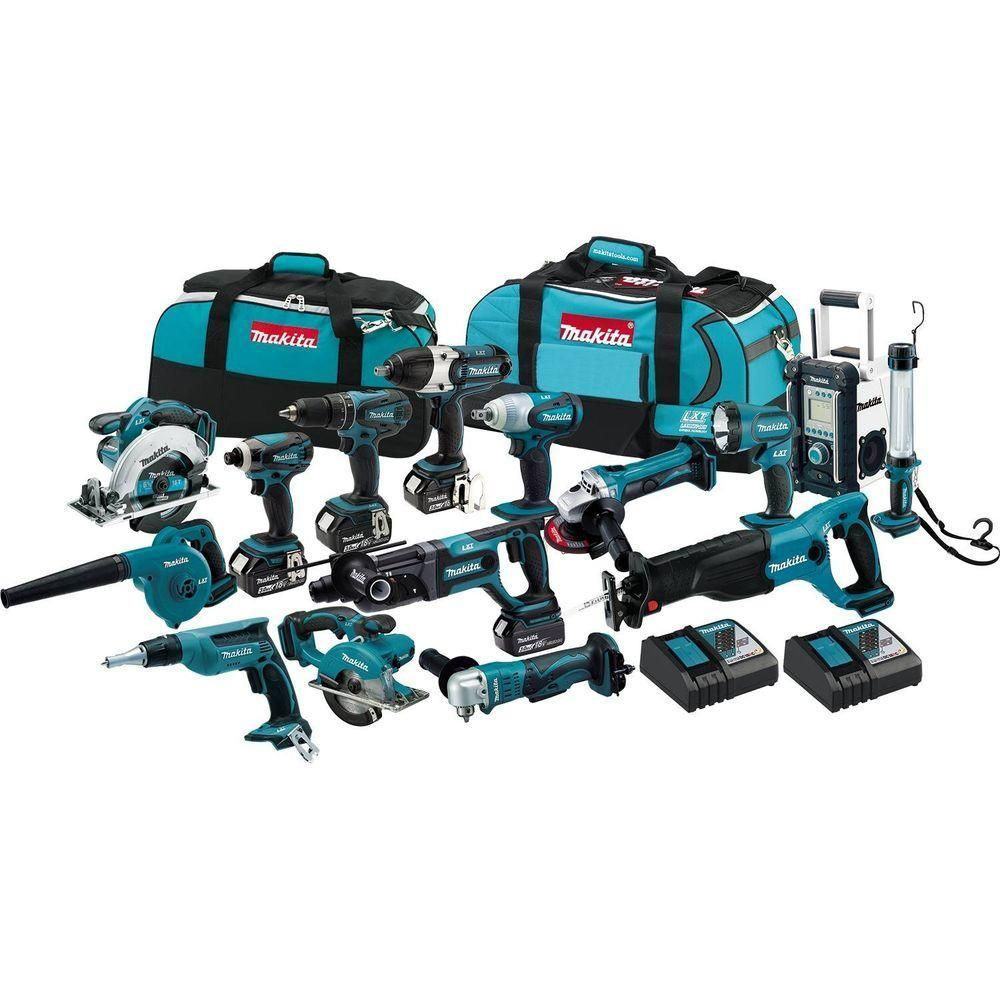 Makita 18-Volt LXT1500 LXT Lithium-Ion Cordless 15-Piece Combo Kit