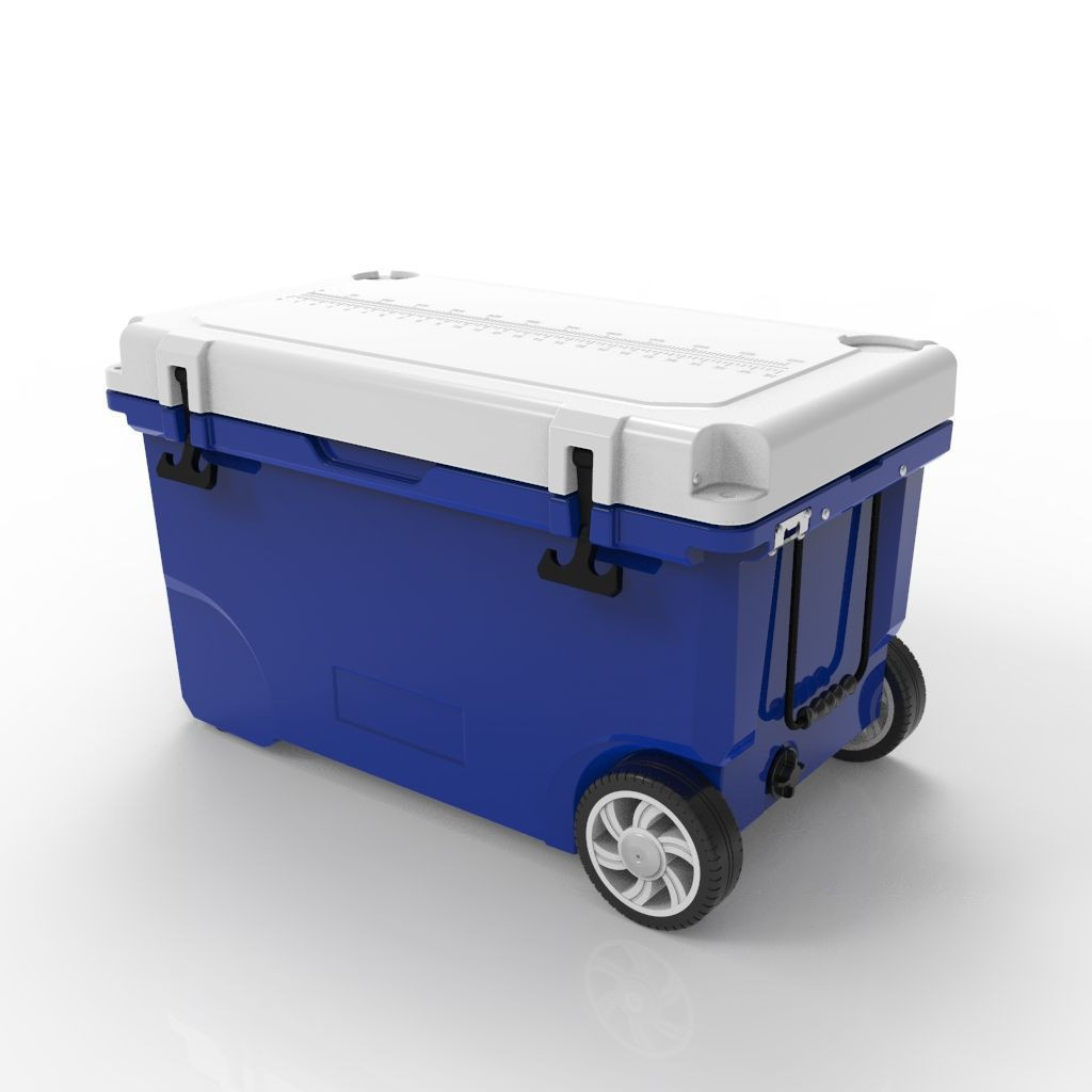 COLDICE wholesale 50L/53QT rotomolded plastic cooler box with wheel