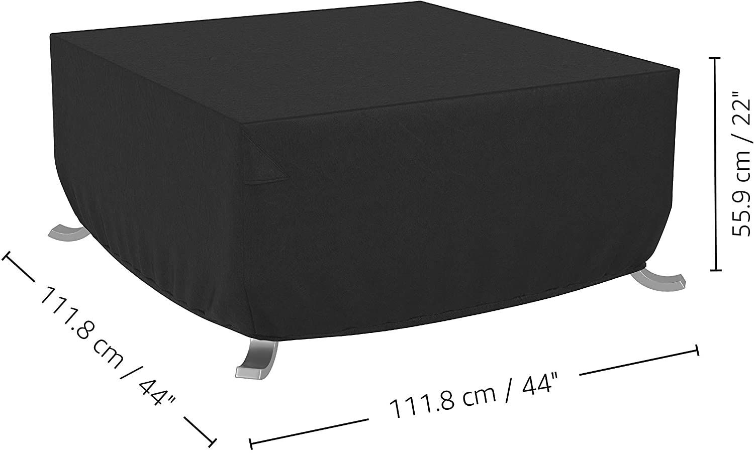 Black Color Outdoor 42 Inch Square Patio Fire Pit Cover