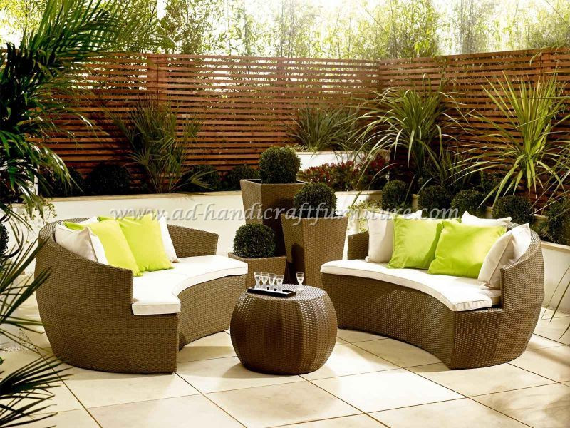 Poly rattan sofa set -003