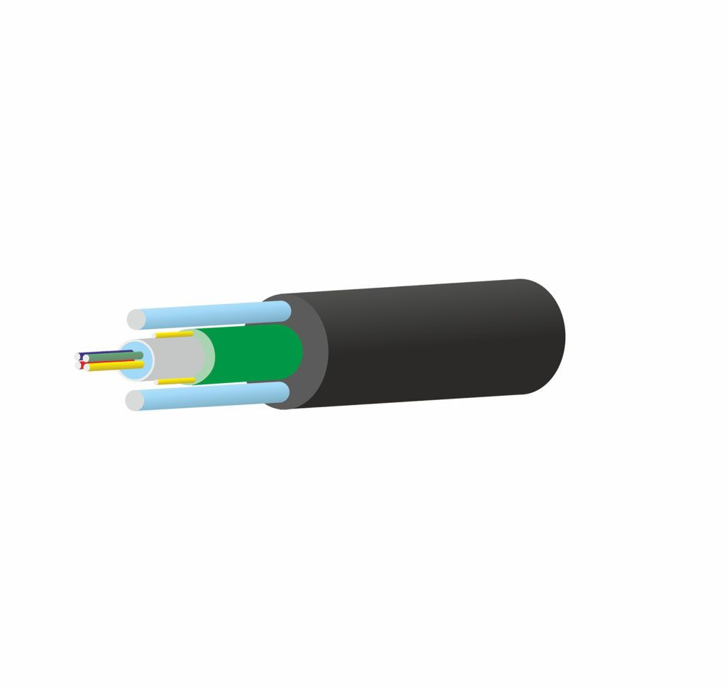 ADSS armored cable for direct burial OTLMr, 24 fibers (ITU-T G.652.D/ G.657 A1)