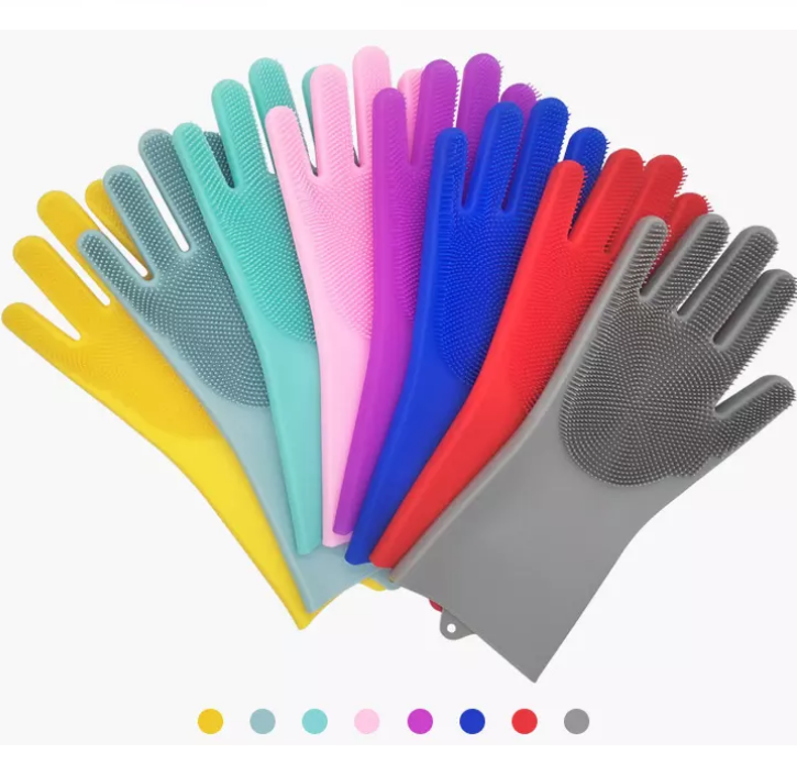 silicone kitchen dish washing glove