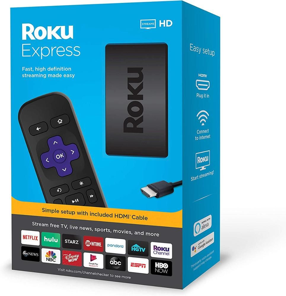 100% BUY 500 GET 30 FREE Brand New Original Roku Express Easy High Definition (HD) Streaming Media Player