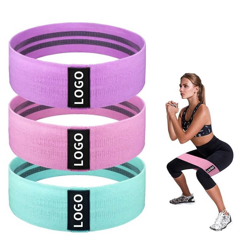 Custom Logo Booty Fabric Resistance Bands for Butt and Legs Exercise