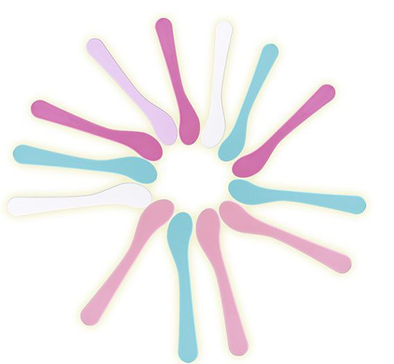 Makeup tools 6 in 1 colorful plastic cosmetic spatula