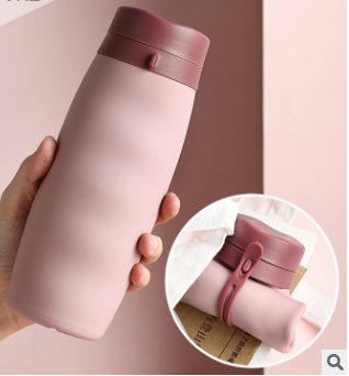 Silicon Foldable Water Bottle Travel Mugs Plastic Water Bottle