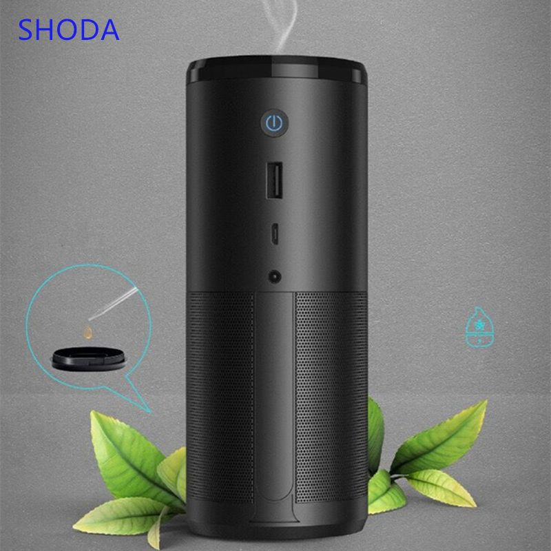 SHODA Aluminum Alloy design Air Purifier with HEPA Filter Fresh Air Anion Cleaner Car Air Purifier for Car Home Office