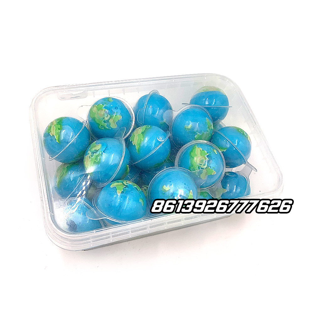 Candy wholesale halal fruit jam filling planet earth shaped soft candies gummy Candy