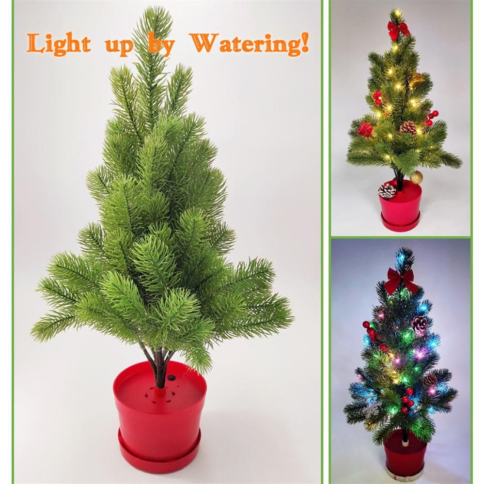 Water Activated Christmas Tree with LED Light, Christmas Decoration Ornament Gift