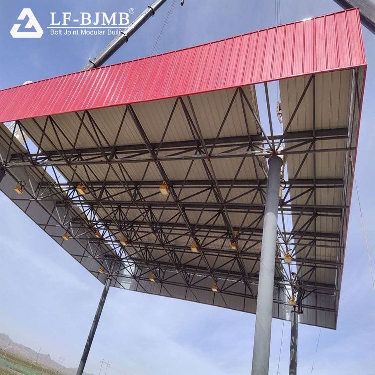 LF Bolted Ball Jointed Space Frame Canopy CNG Filling Station Roof