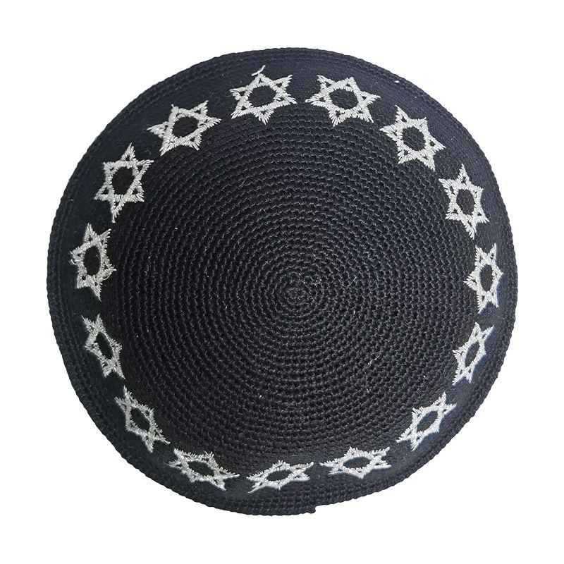 Factory wholesale Jewish Kipa Hand Knit Kippot Judaica Crochet, Hand Knitted Yarmulke, Knitting Kippah Hat Caps