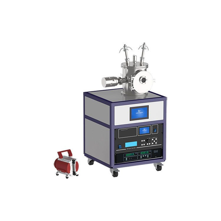 Small Double Head RF DC Magnetron Sputtering Coater For Various Coating Tests