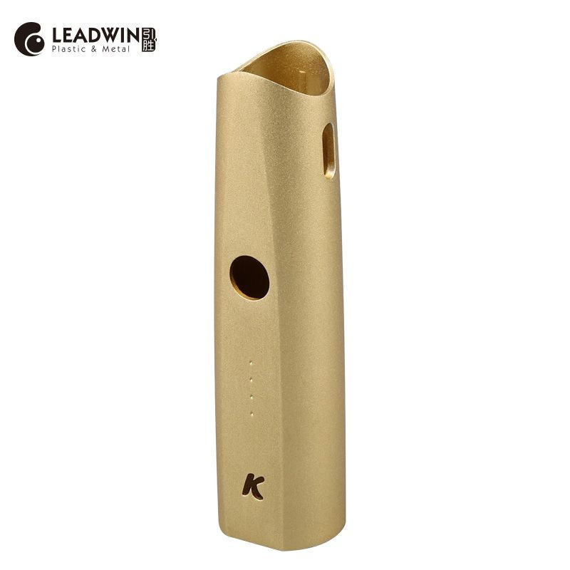 Aluminum alloy case for E-cigarette with gold anodizing finishing