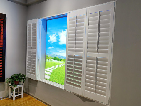 Factory Direct Sale Handmade PVC Plantation Interior Shutters with Various Design
