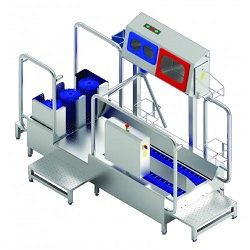 High and Low-heeled Shoe Washer and Hand Washer Disinfection Unit with Side Exit