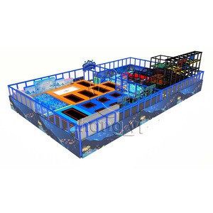 Large Free Jump Indoor Ninja Warrior Adult Jumping Trampoline Park