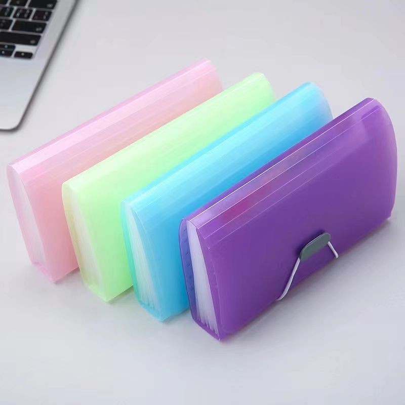 Document Bag with Elastic Band Expandable Folders for Office Stationery Organ Bag Expanding File Folder Pocket