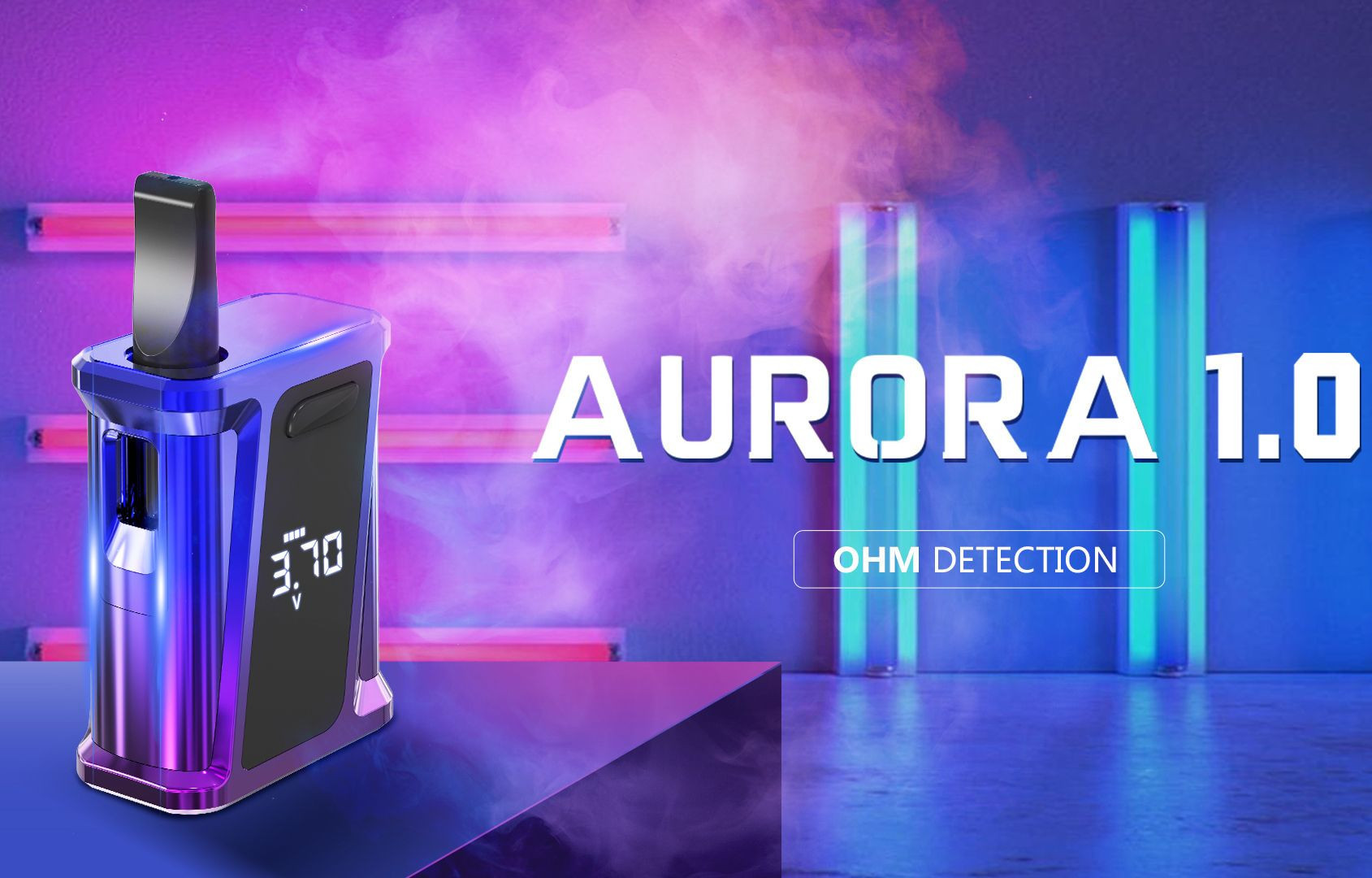 Aurora1.0 Ohm Detection 650mAh 510 Adjustable Voltage Vape Battery
