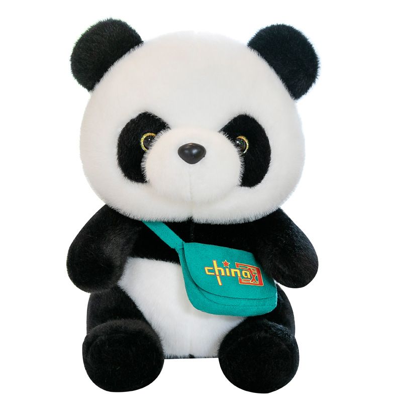 2022 manufacturer panda plush toy & stuffed toy with single-shoulder bag for children