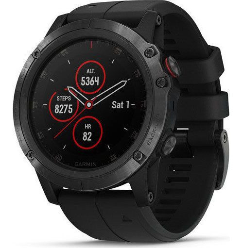 Garmin Fenix 5X Plus Sapphire Black with Black Band (010-01989-60)