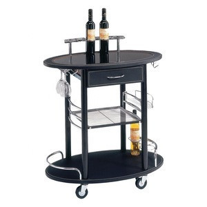 Trolley Wooden Solid Restaurant 4 Wheel