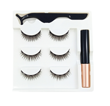 Three pairs of magnetic false eyelashes