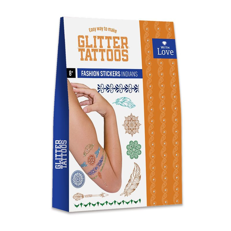 HOT SALE EASY WAY TO MAKE GLITTER TATTOOS-FASHION STICKERS INDIANS