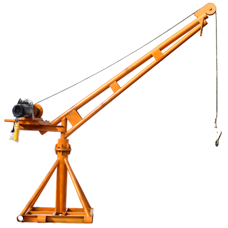 100-1000kg construction equipment small size Mobile wheel electric lifting arm crane for sale 100kg-12m-220v