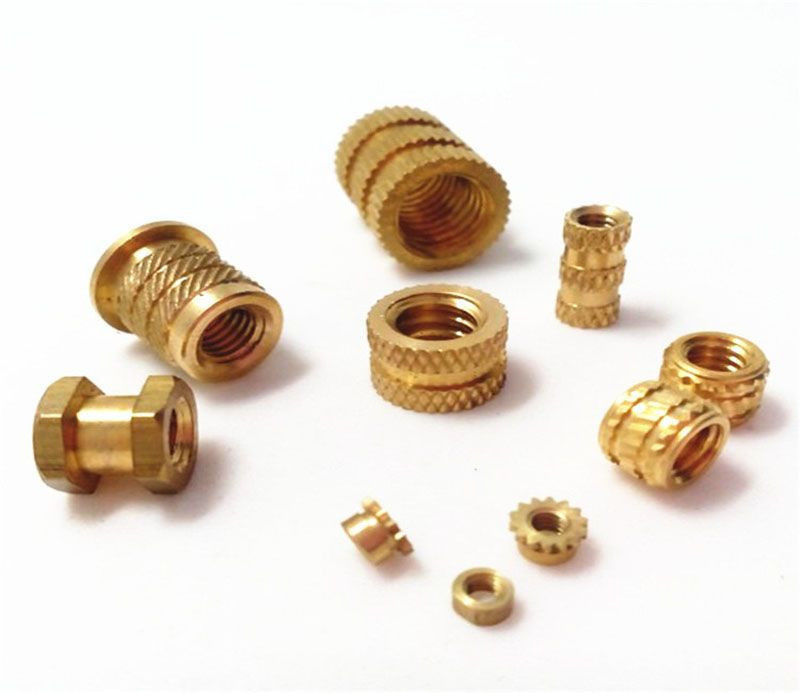 insertion knurled round nuts thru threaded inserts brass insert nut