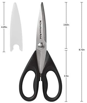 All Purpose Shears with Protective Sheath, 8.72-Inch, Black
