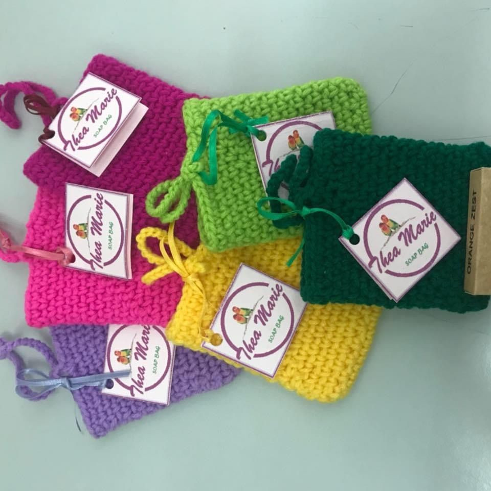 Soap saver bag in Acrylic Yarn colors
