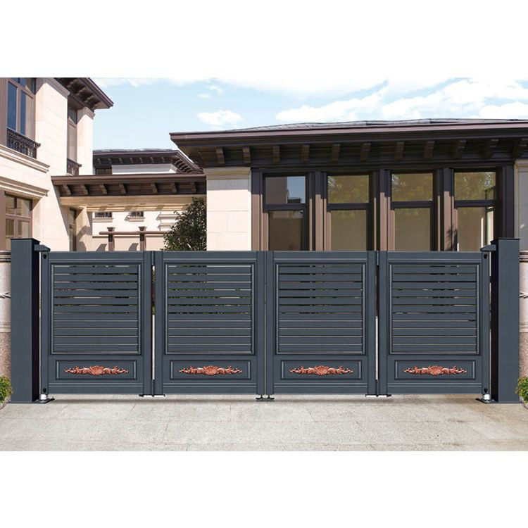 Aluminium folding driveway gate good quality automatic folding sliding gate