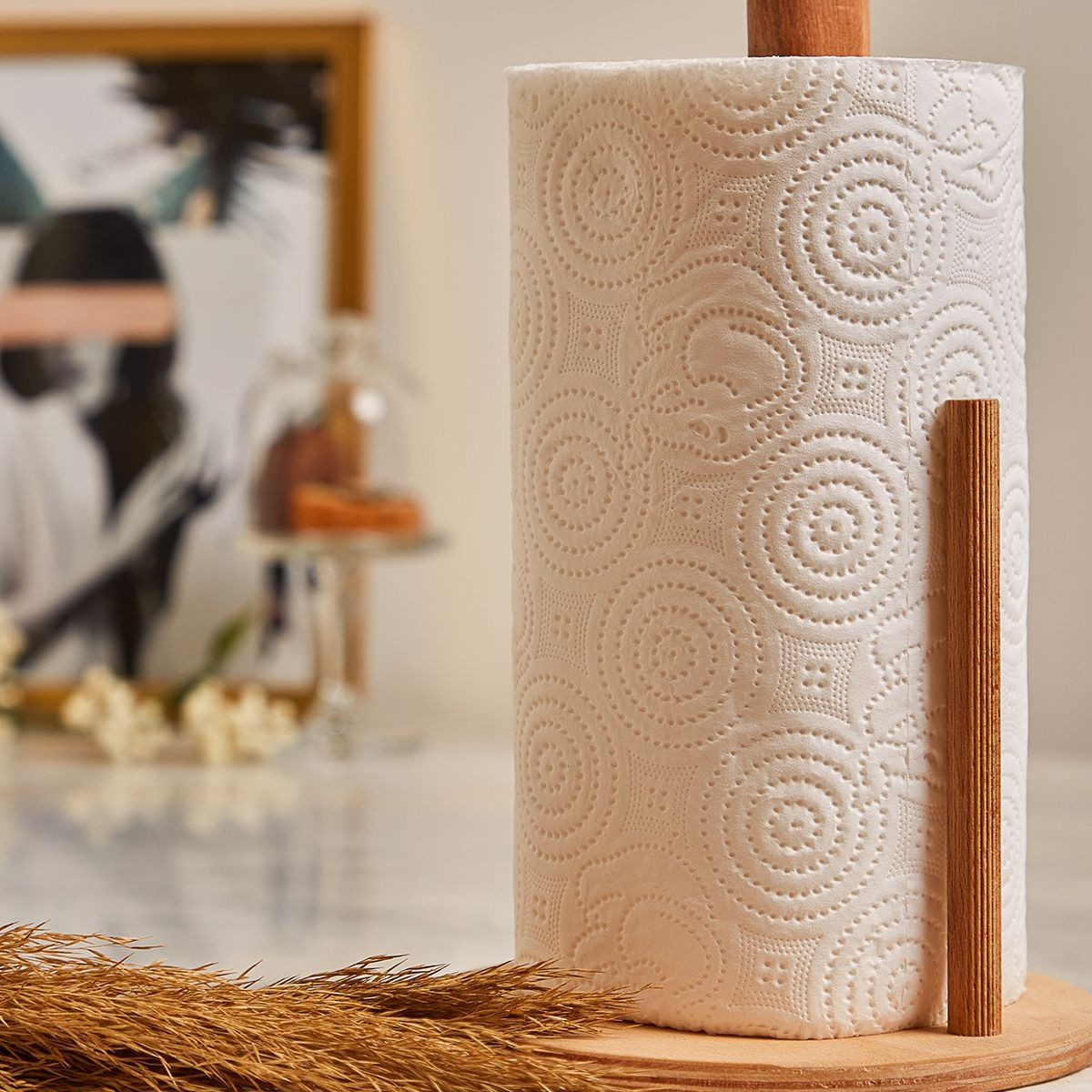 High Quality Skinny Wood Napkin Paper Container Cylinder Napkin Holder