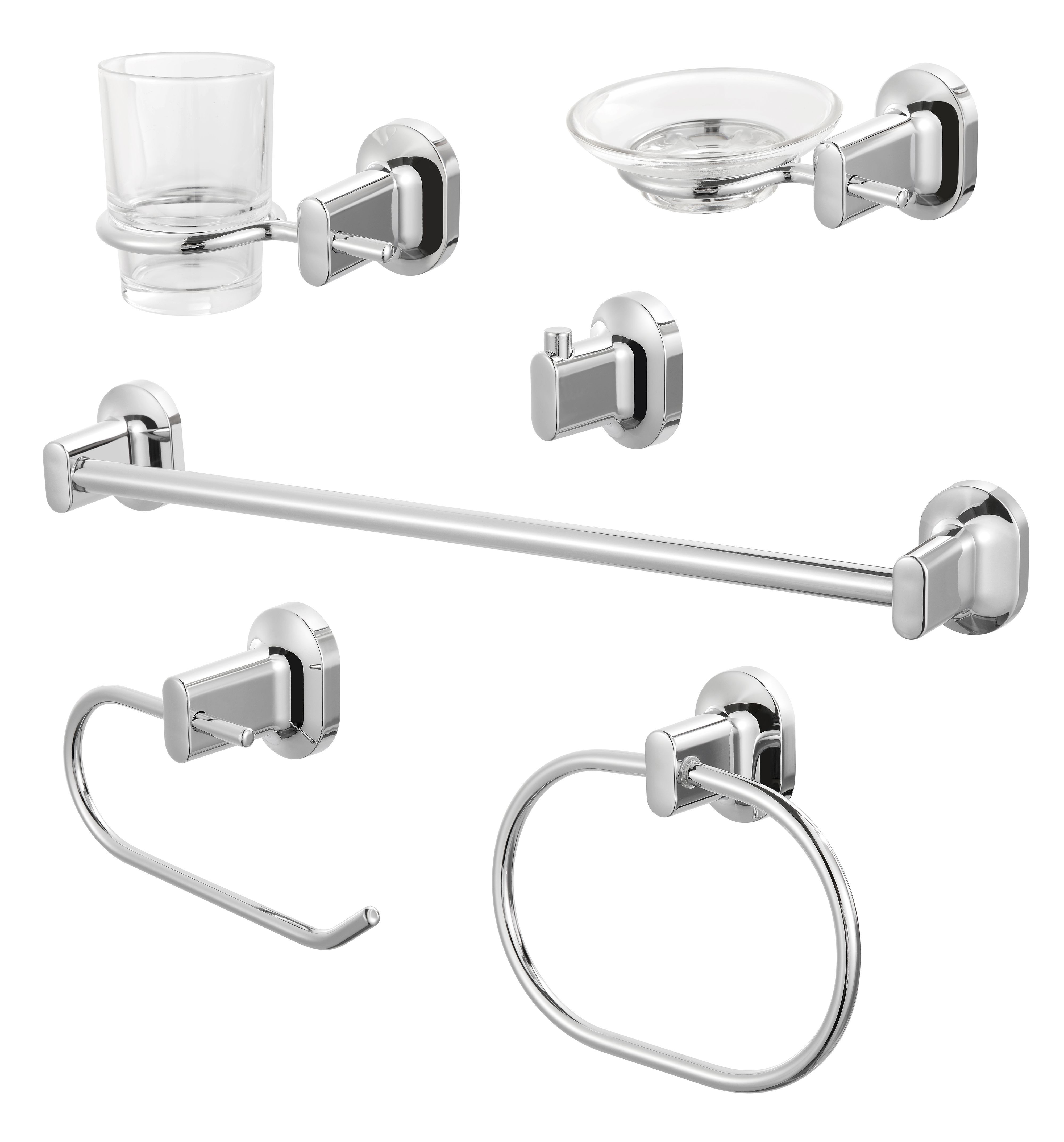 Hotel Home Bathroom Accessories Set Wall Mounted Hardware Towel Hook