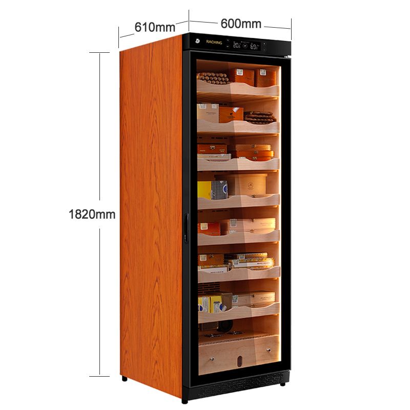 Raching C380A wooden cedar climate control compressor cigar cabinet humidor