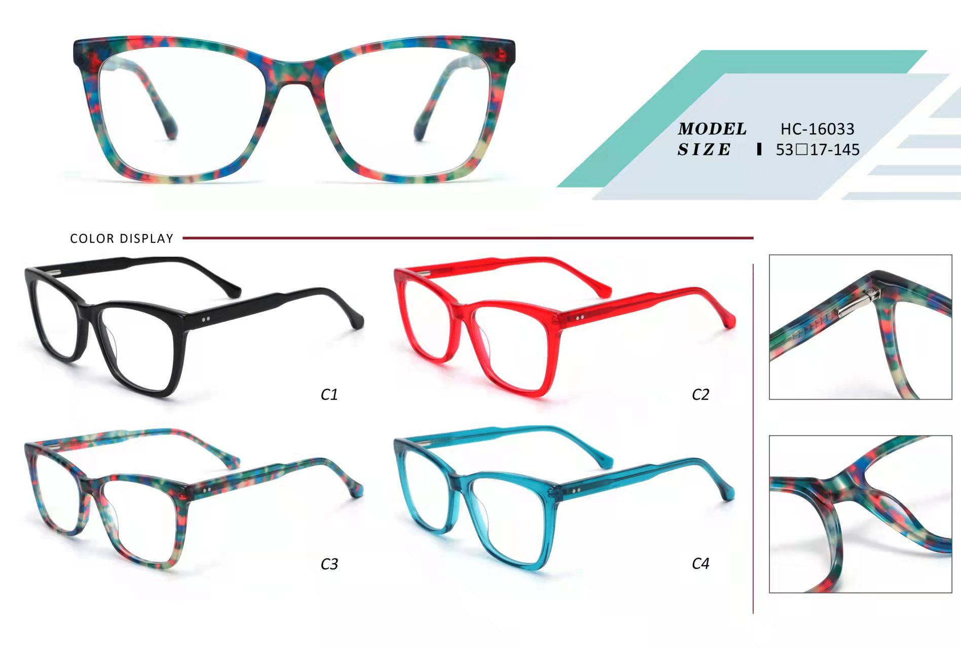 Factory Small Men Women Lightblue Optical Eyeglasses Frame Eco Friendly Acetate Glasses